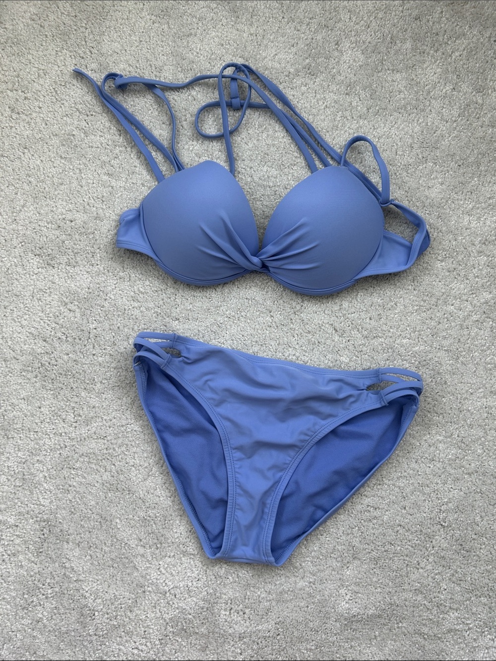 Women’s Twist Front Push-Up Bikini Set Periwinkle
